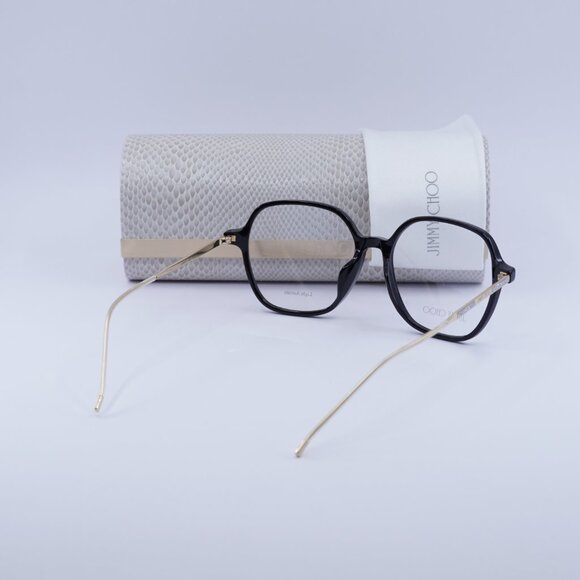🕶️ New Jimmy Choo JC367/F 0807 00 Eyeglasses - Black/Gold Frame 52mm - Picture 10 of 10